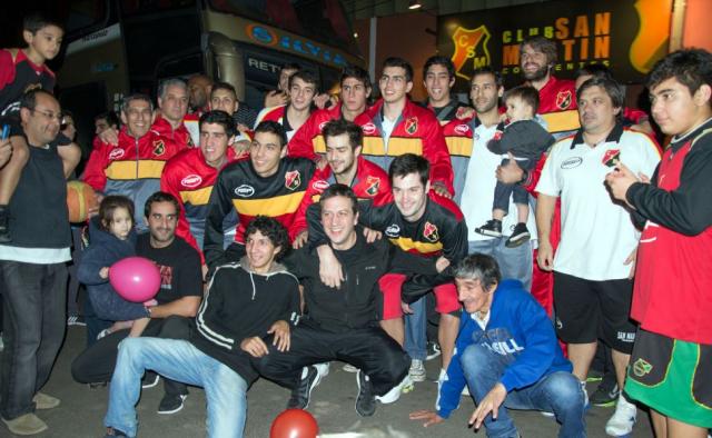 San Martn festej junto a sus simpatizantes