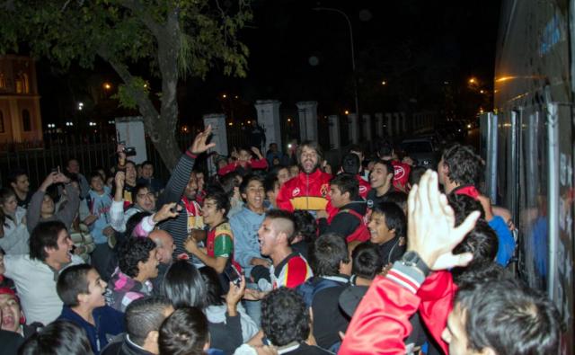 San Martn festej junto a sus simpatizantes