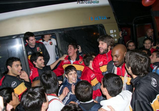 San Martn festej junto a sus simpatizantes